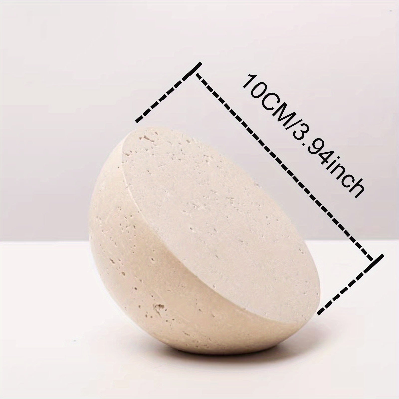 Marble Hemisphere Bookend - Polished Stone Décor for Shelf & Desk