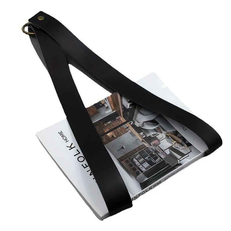 Artisan Leather Magazine Holder - Wall Mounted Storage Organizer - LUXE Home Collection Co