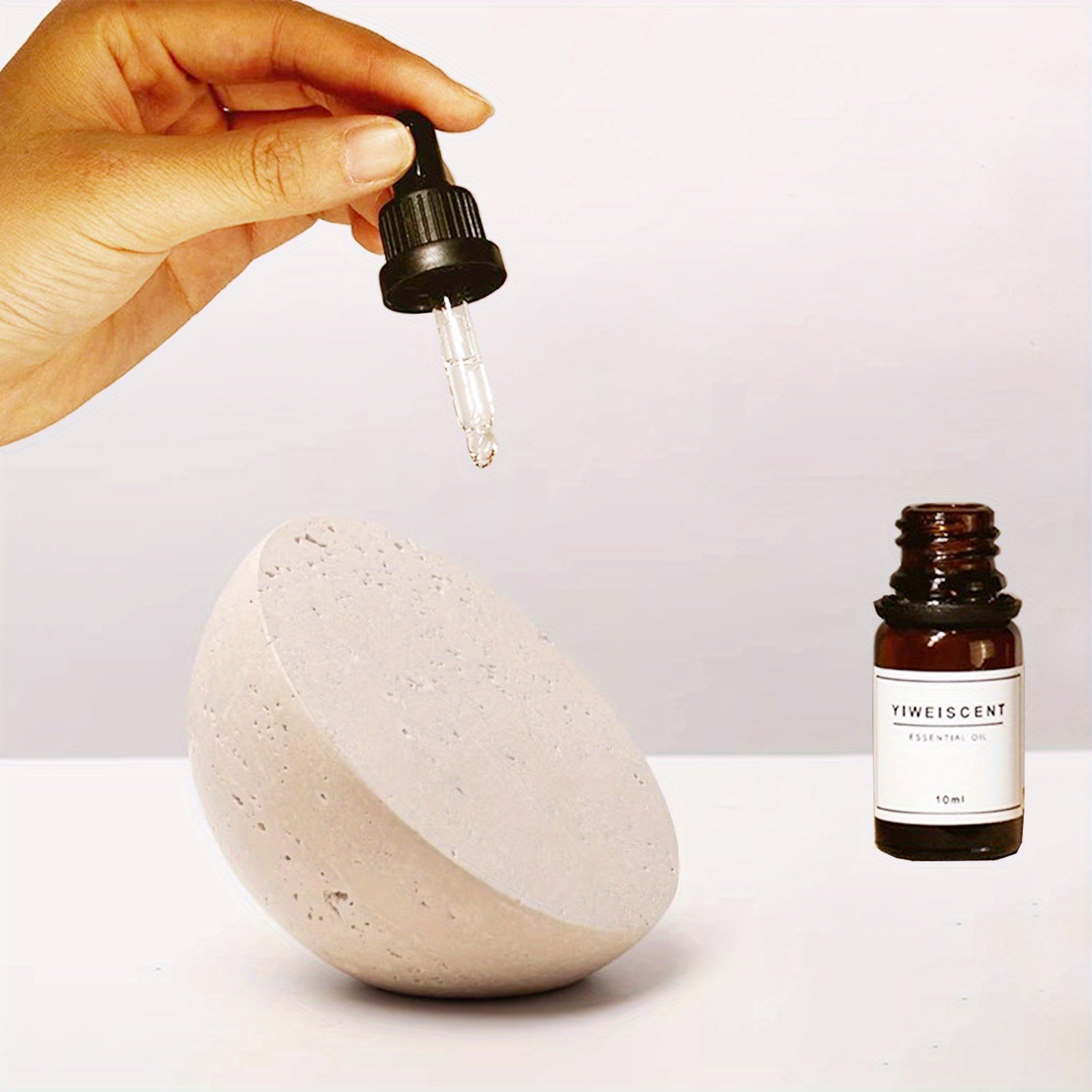 Marble Hemisphere Bookend - Polished Stone Décor for Shelf & Desk