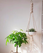 Large Macrame Plant Hanger 55" | Handmade Cotton Hanging Planter Boho Decor