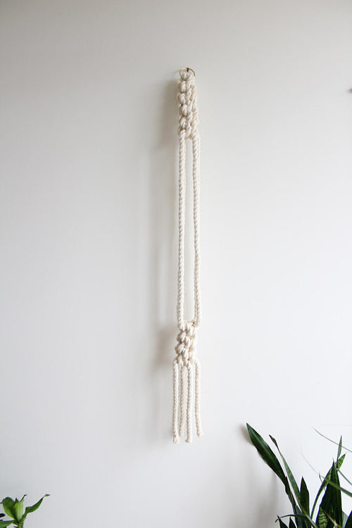 Large Macrame Plant Hanger 55" | Handmade Cotton Hanging Planter Boho Decor