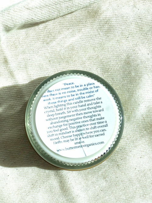Peace & Serenity Intention Candle - Natural Ritual Candle for Calm & Relaxation