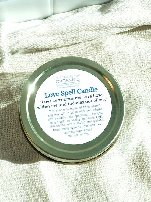 Love Spell Intention Candle - Rose Ritual Candle for Romance & Manifestation