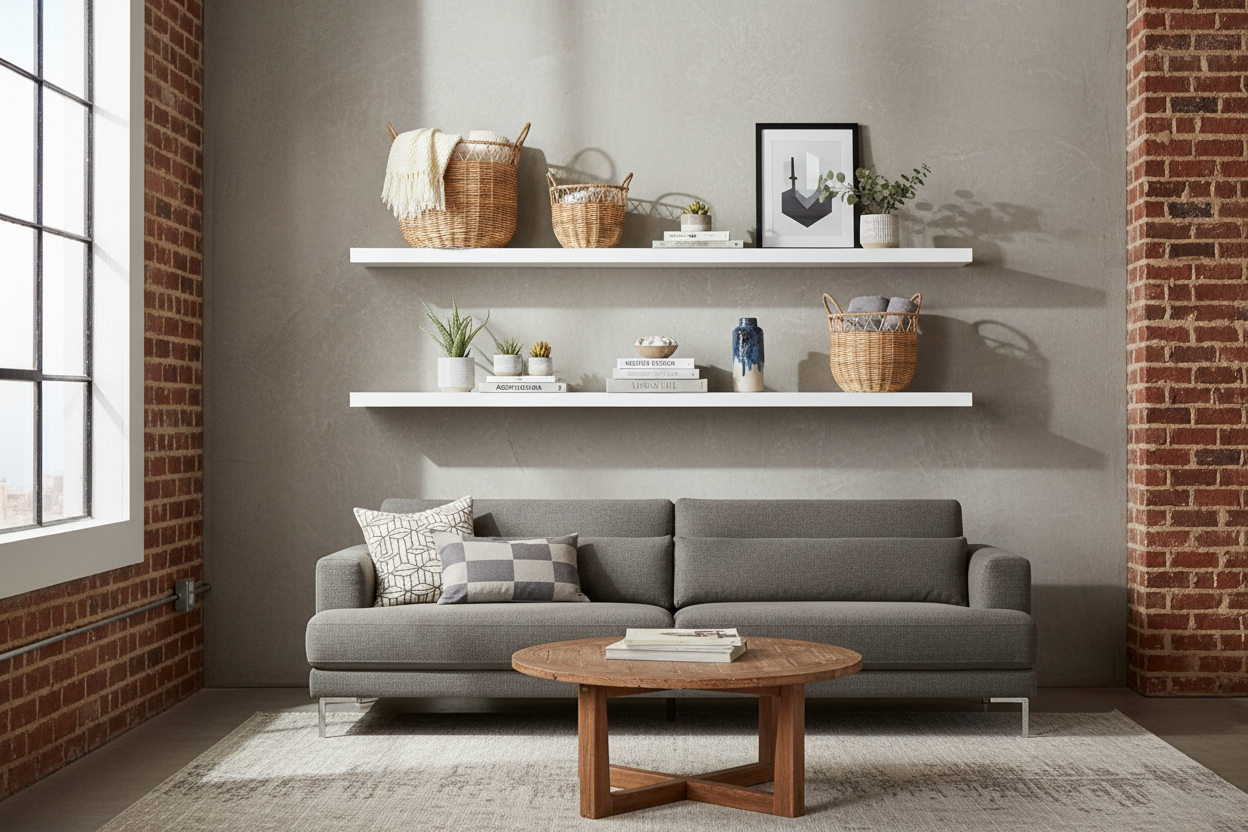 Industrial living room scene