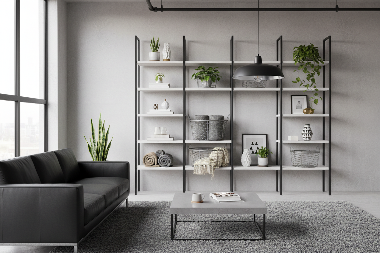 Industrial living room scene