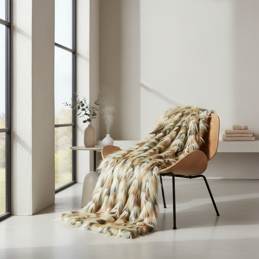 Luxurious feather blanket lifestyle image
