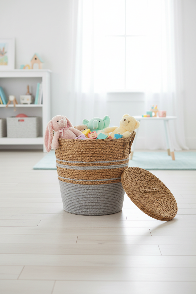 Nursery toy storage scene