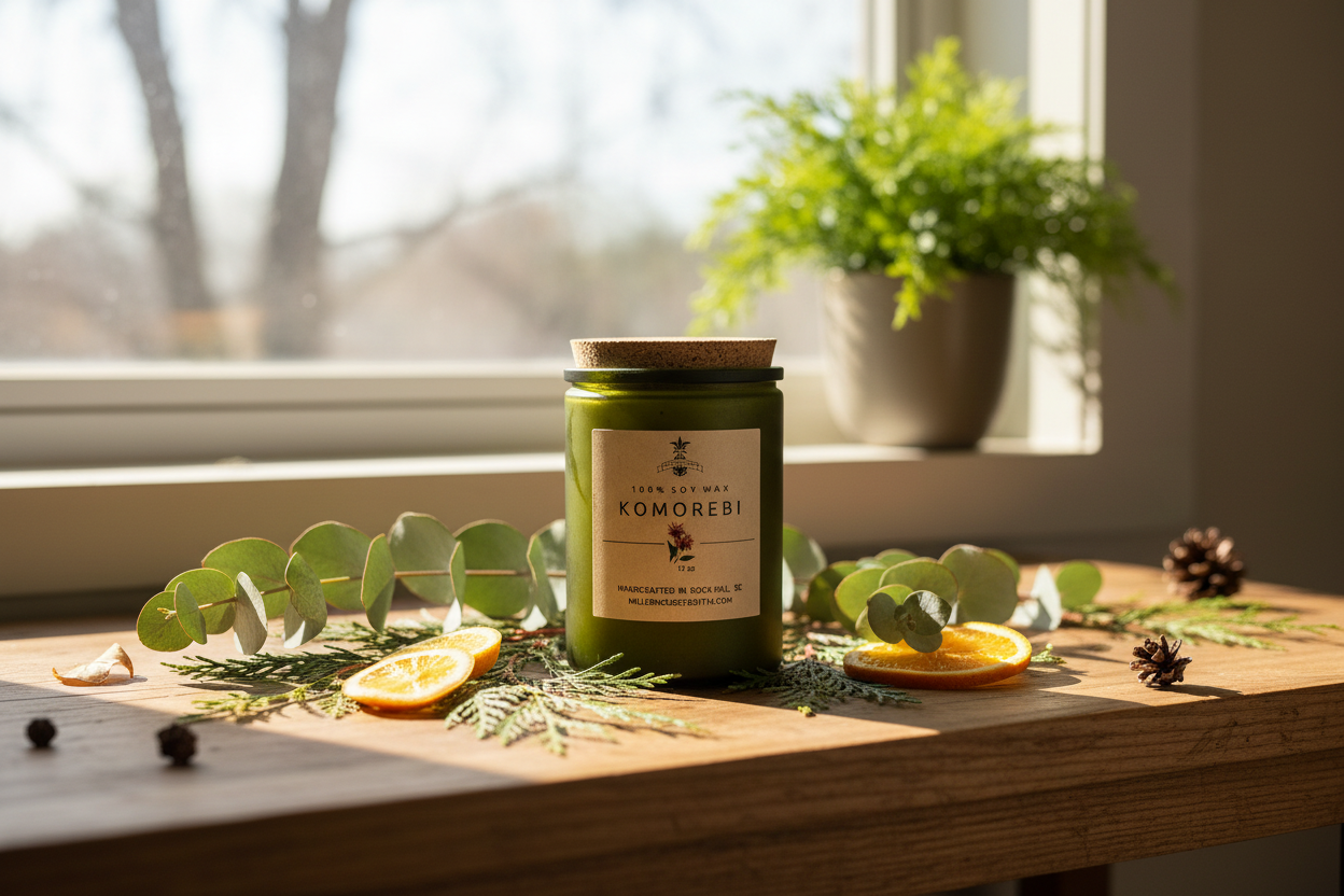 Serene nature setting with dappled sunlight